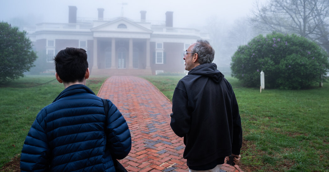 Gary Shteyngart, a Russian-Born Author, Tours Thomas Jefferson’s Home With His Son