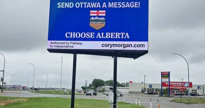 Pro-separation billboard in Alberta town remains up after removal deadline