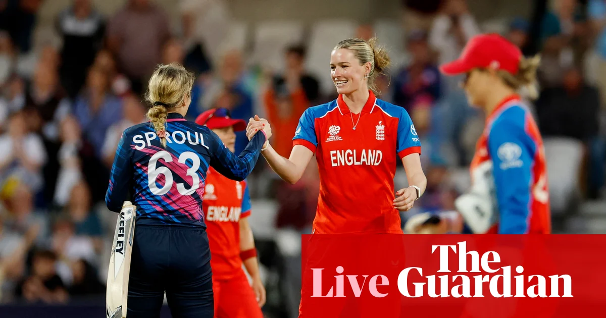 England beat Scotland by 38 runs to extend winning start at Women’s T20 World Cup – as it happened | Women’s T20 World Cup 2026