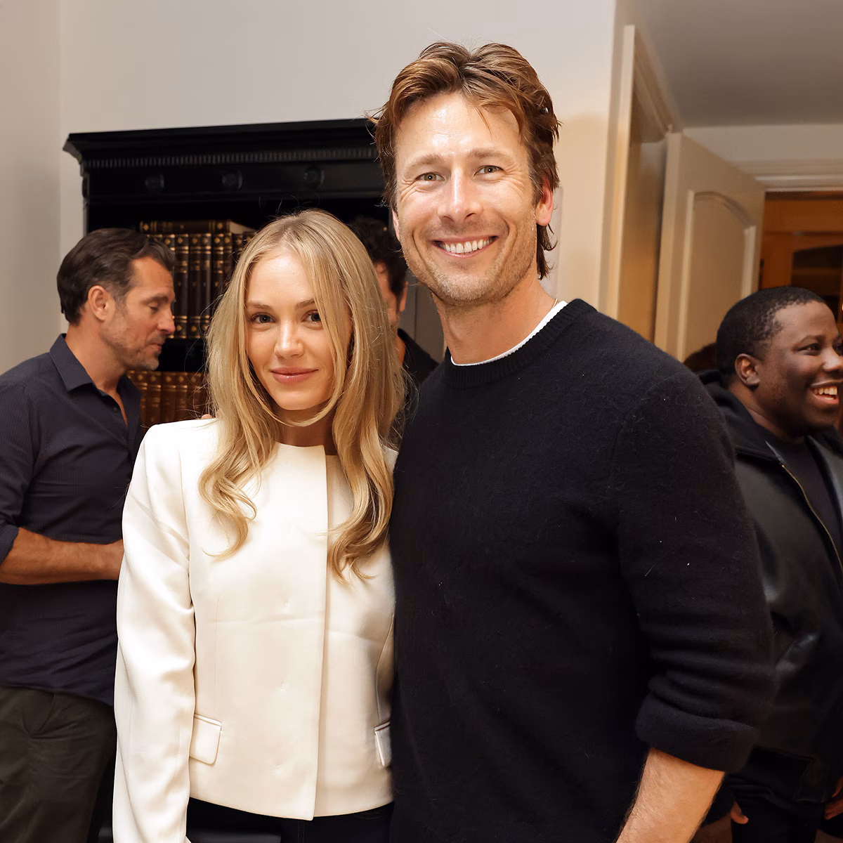 Glen Powell, Michelle Randolph Relationship Soft Launch, Dog Brisket Pic