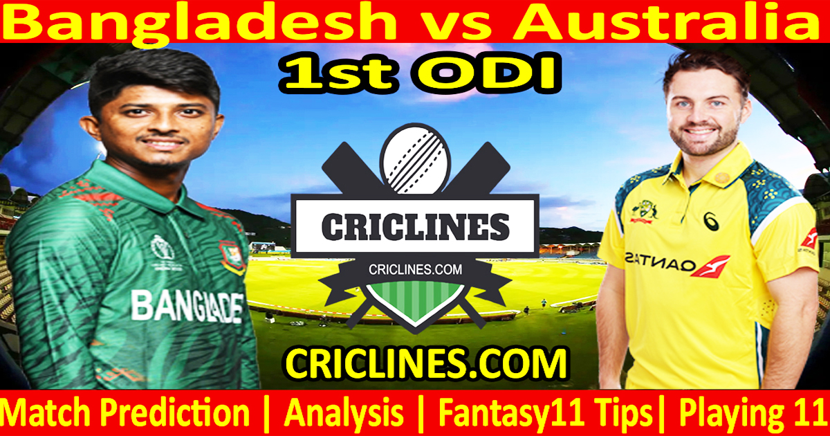 BAN vs AUS-Today Match Prediction-1st ODI-2026-Who Will Win