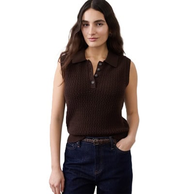 Frugal Friday’s Workwear Report: Cotton Crochet Sweater Polo