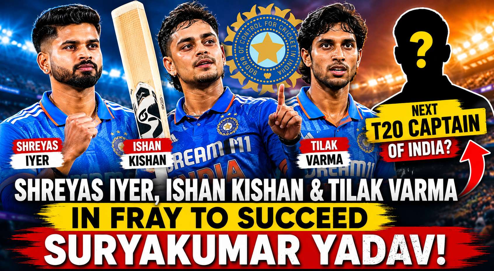 Shreyas Iyer, Ishan Kishan And Tilak Varma In Race To Replace Suryakumar Yadav As India’s T20 Captain