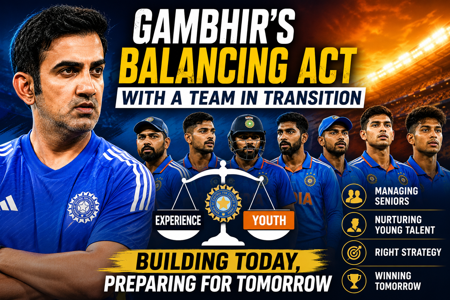 Gambhir’s Balancing Act With A Team In Transition: India’s Road To The Future
