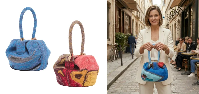 Gabriela Hearst Demi and Nina Bag in Crochet Cashmere