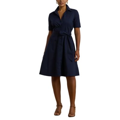 Wednesday’s Workwear Report: Belted Fit & Flare Cotton-Blend Shirtdress