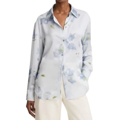 Splurge Monday’s Workwear Report: Petal Blur Floral Silk Button-Up Shirt