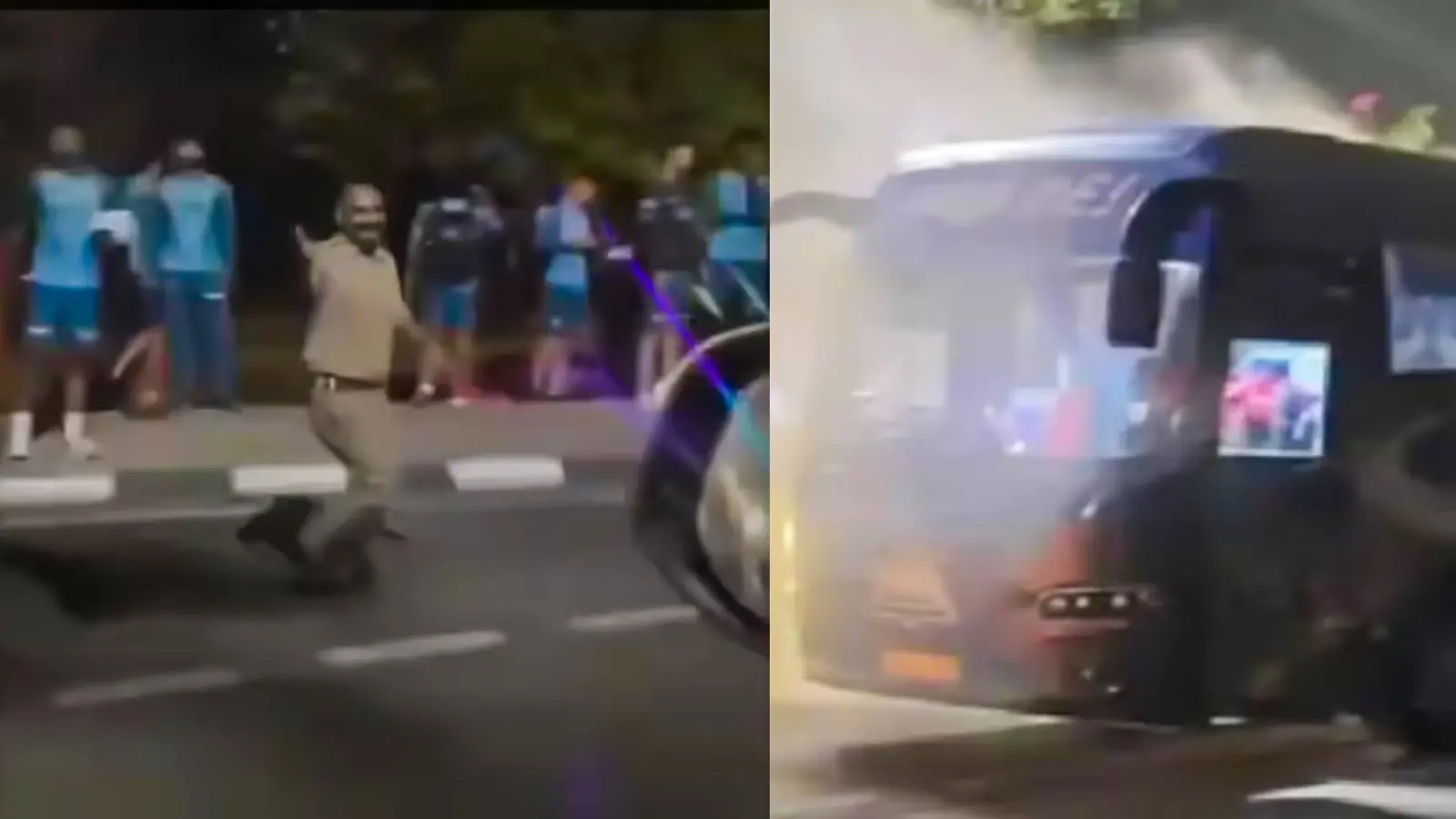 GT Team Bus Catches Fire After IPL 2026 Final