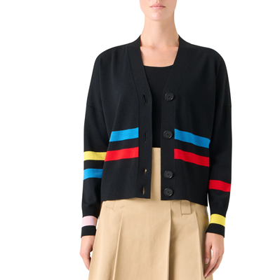 Coffee Break: Stripe Wool Cardigan
