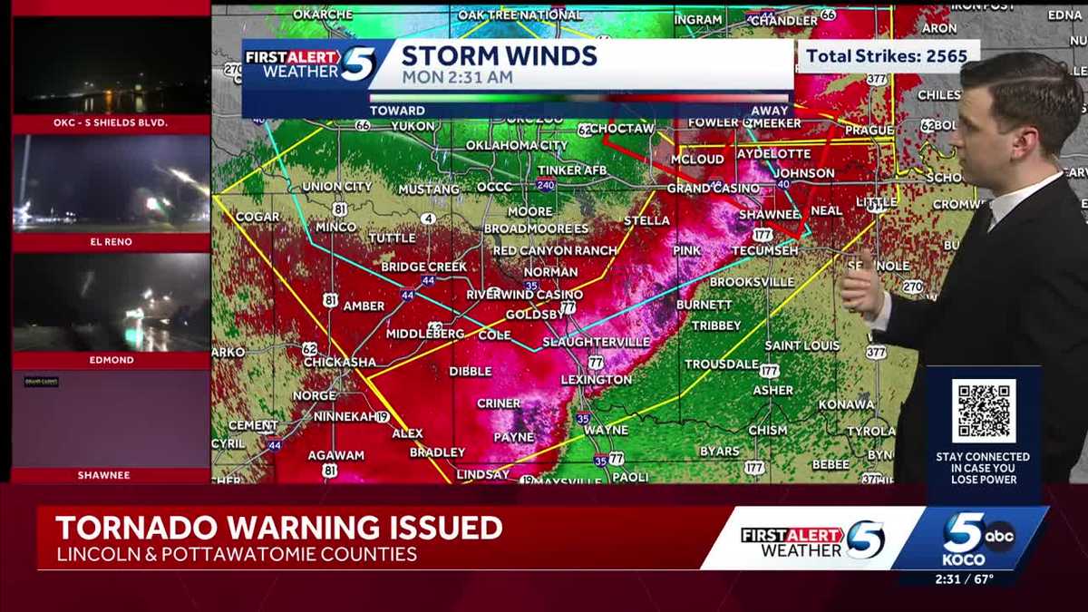 WATCH LIVE: Severe thunderstorms continue to move across Oklahoma