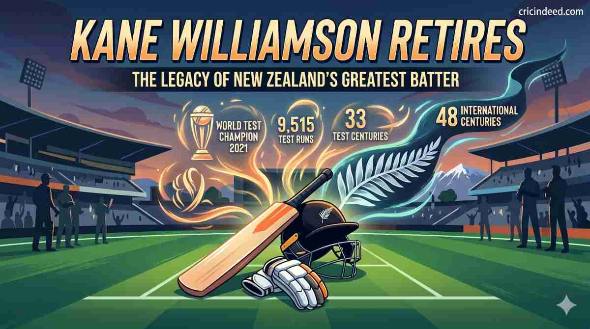 Kane Williamson Retires: The Numbers Behind New Zealand’s Greatest Cricketer