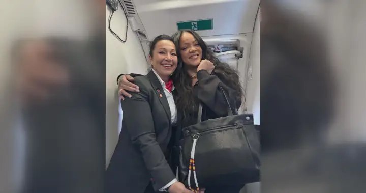 Rihanna thanks First Nations flight attendant for ‘very special’ gift