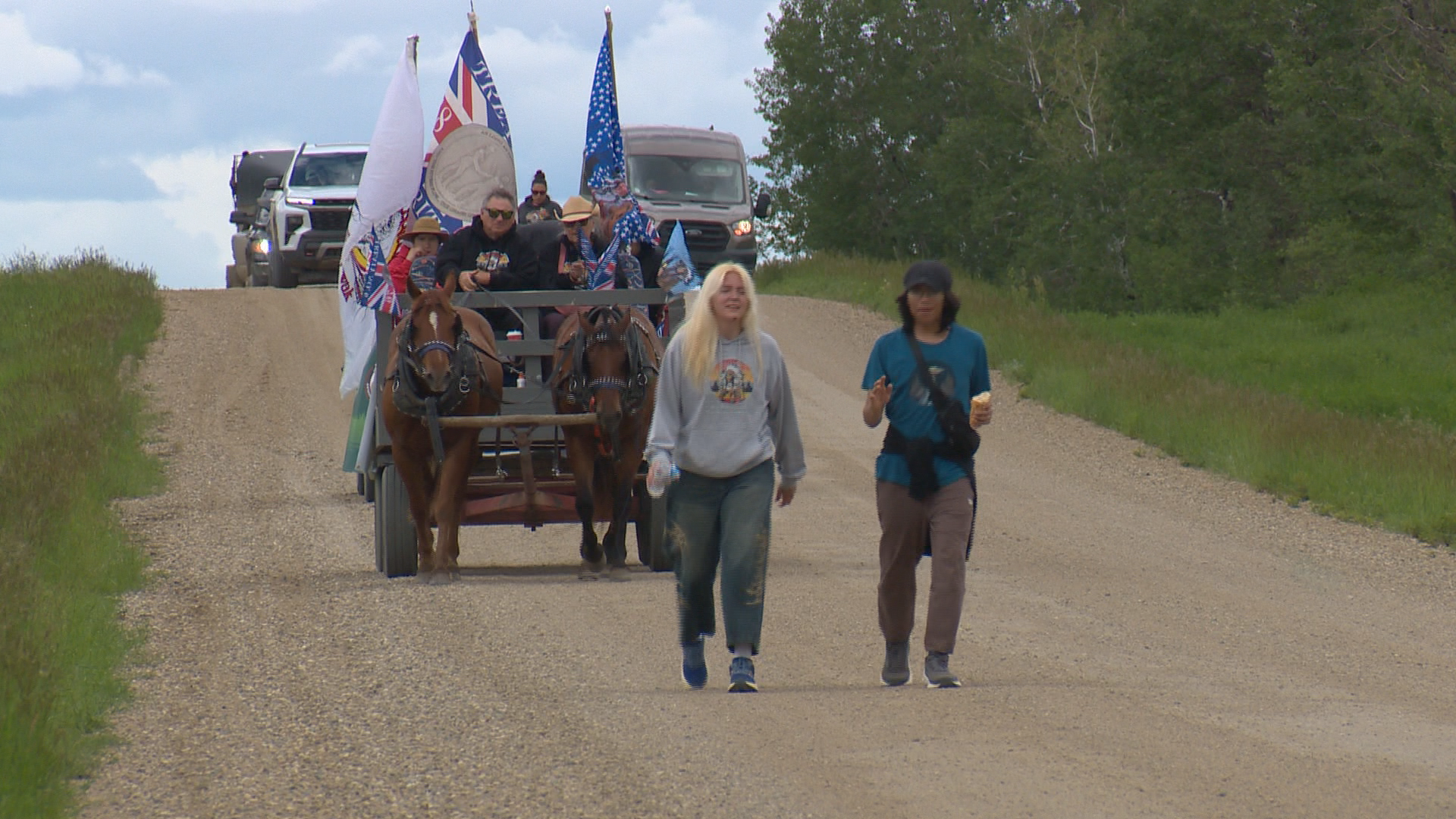 Saskatchewan students commemorate 150th anniversary of Treaty 6 with trek